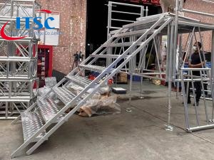 Ensemble d'escalier en aluminium à 9 marches pour scène portable de 2 m de hauteur