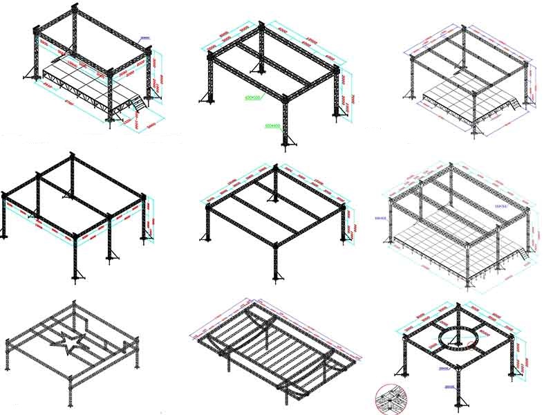 aluminium stage truss roof system