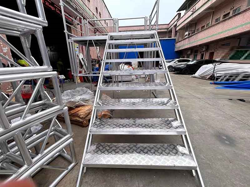 assemblage d'escalier de scène en aluminium