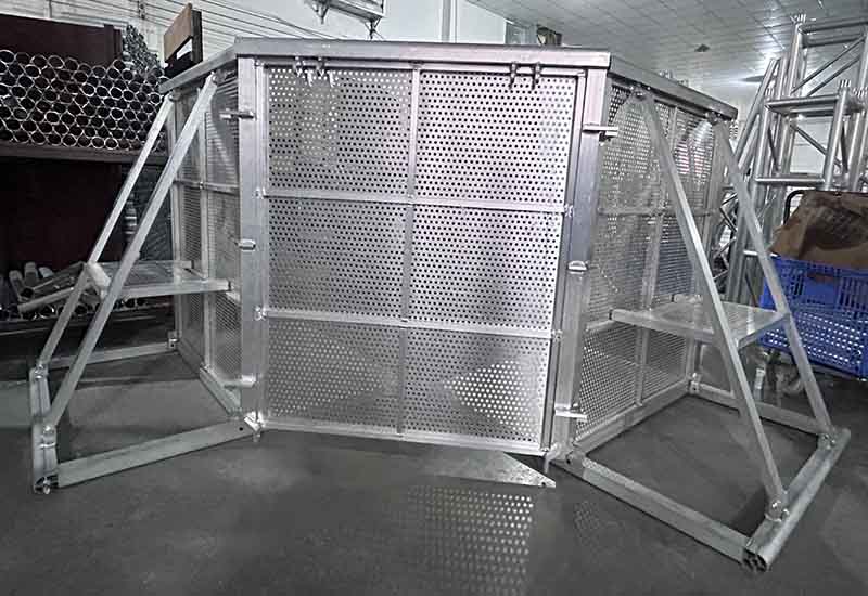 barrière d'escalier de scène en aluminium