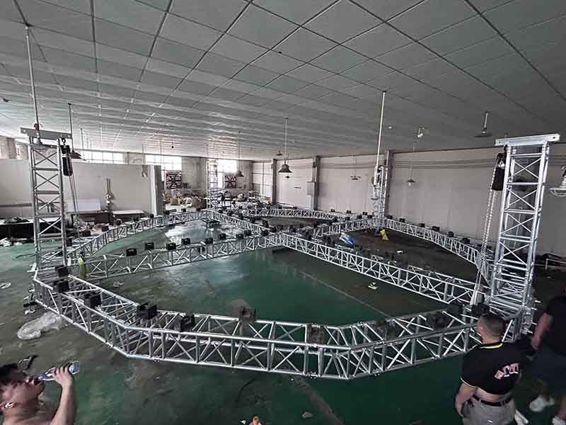 stage truss lighting testing