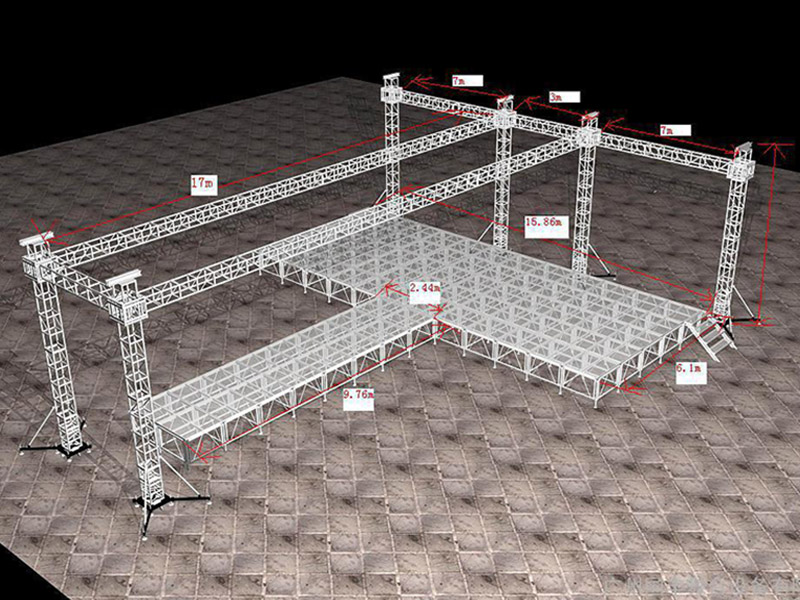 glass stage for weddings