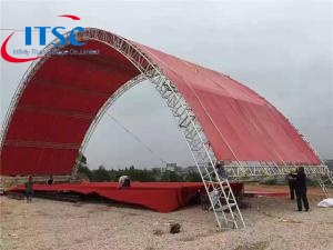  65ft structure de système de fermes de toit de tunnel en aluminium