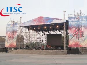 temporary stage roof truss system