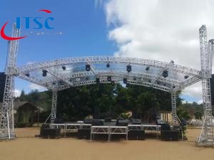 arc roof stage outdoor event advertising