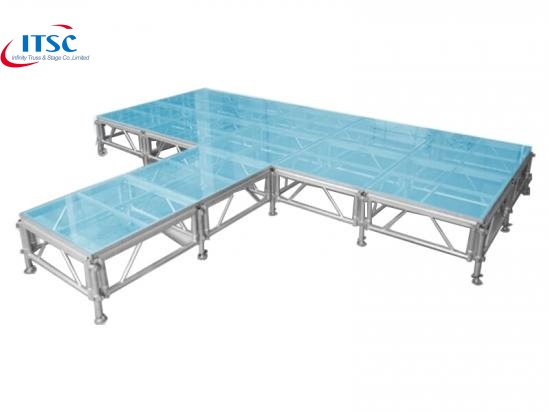 clear acrylic stage for rent