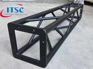  200 mm botte carrée en aluminium enduite de poudre noire