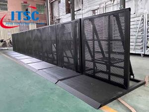 Barrière de scène de sécurité noire enduite de poudre de haute qualité à vendre